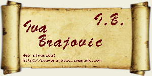 Iva Brajović vizit kartica